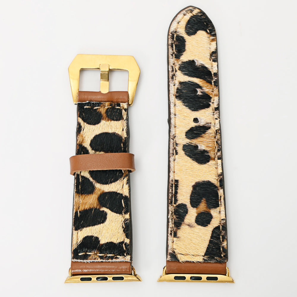 American Darling ADWAM102 Beautifully Hair-On Genuine Leather I watch Strap Men and Women Unisex