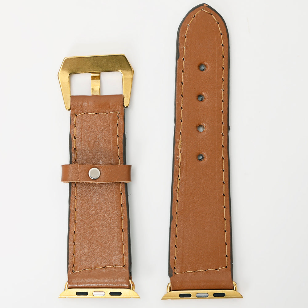 American Darling ADWAM102 Beautifully Hair-On Genuine Leather I watch Strap Men and Women Unisex
