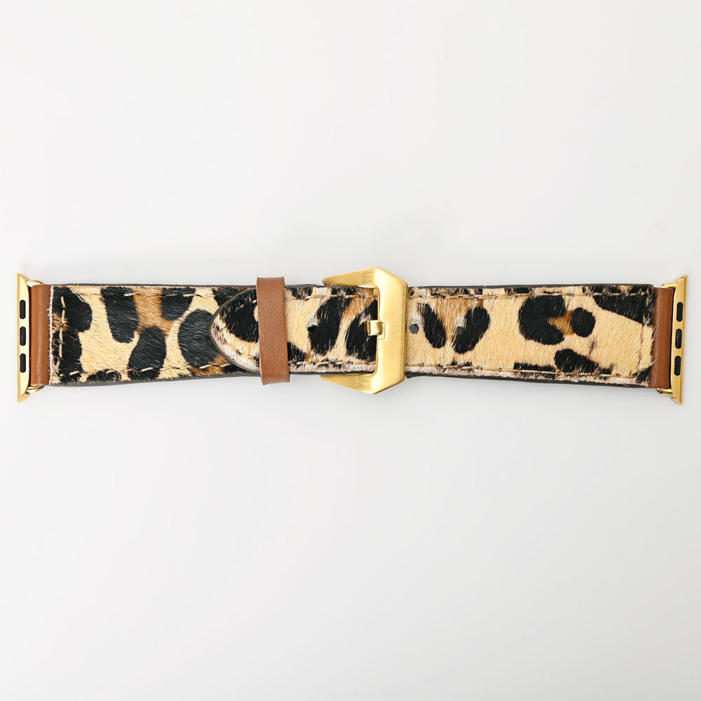 American Darling ADWAM102 Beautifully Hair-On Genuine Leather I watch Strap Men and Women Unisex