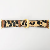 American Darling ADWAM102 Beautifully Hair-On Genuine Leather I watch Strap Men and Women Unisex