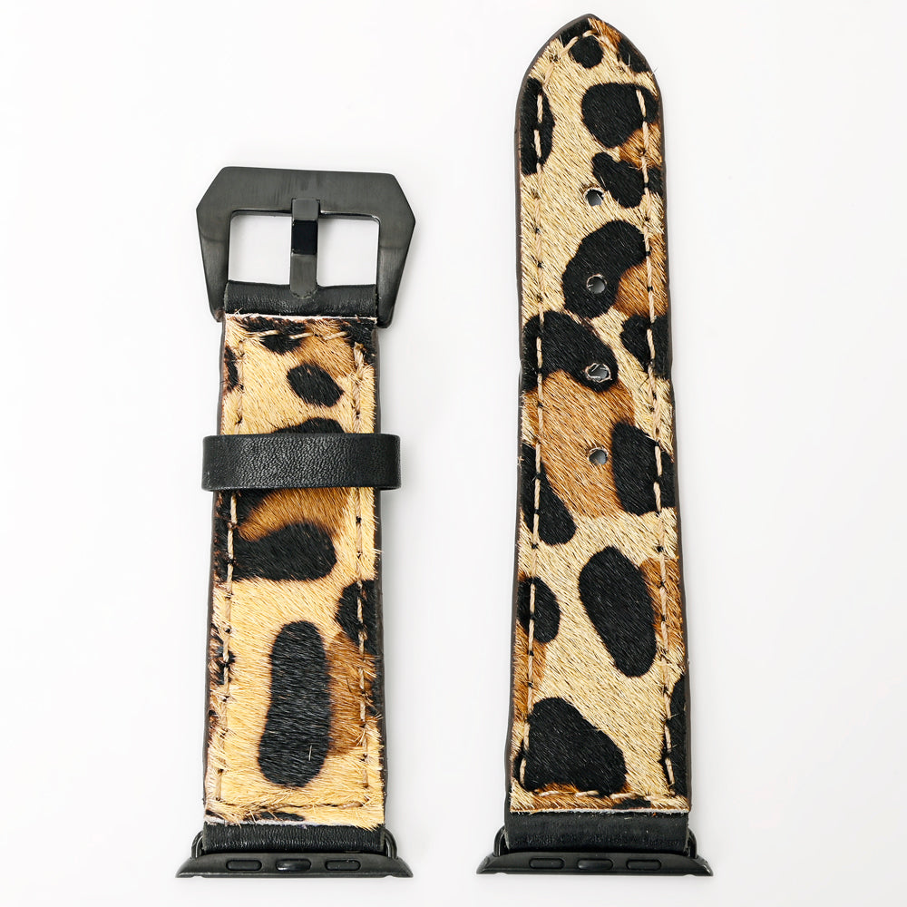 American Darling ADWAM104 Beautifully Hair-On Genuine Leather I watch Strap Men and Women Unisex