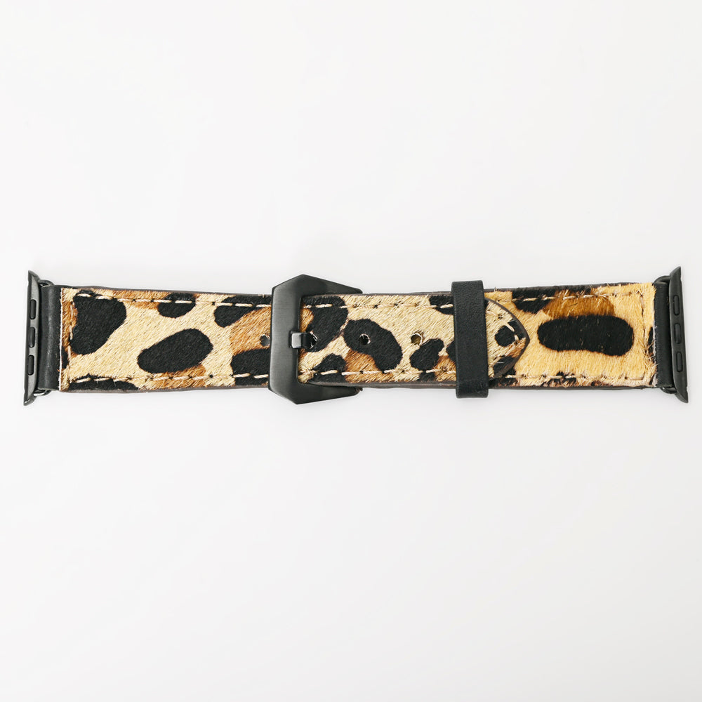 American Darling ADWAM104 Beautifully Hair-On Genuine Leather I watch Strap Men and Women Unisex