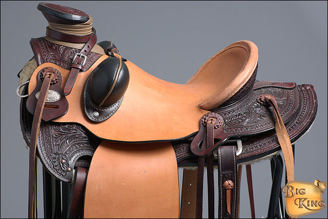 Western Horse Wade Saddle American Leather Ranch Roping Dark Brown