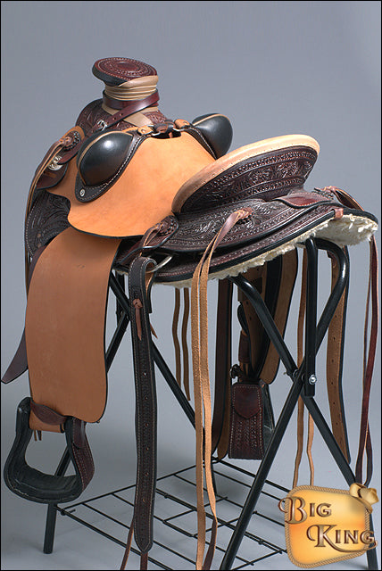 Western Horse Wade Saddle American Leather Ranch Roping Dark Brown