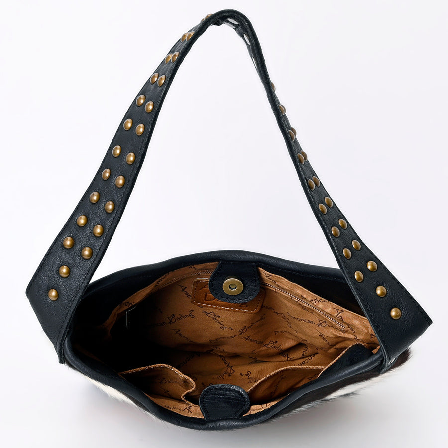 American Darling Handcrafted Cowhide Leather Hobo Bag with Tooled Floral Details - Western Luxe Fashion, Genuine Leather, Comfortable & Durable