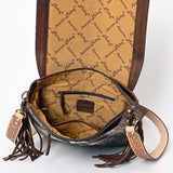 American Darling Messenger Hair on Hand Tooled Genuine Leather Western Women Bag Handbag Purse | Cute