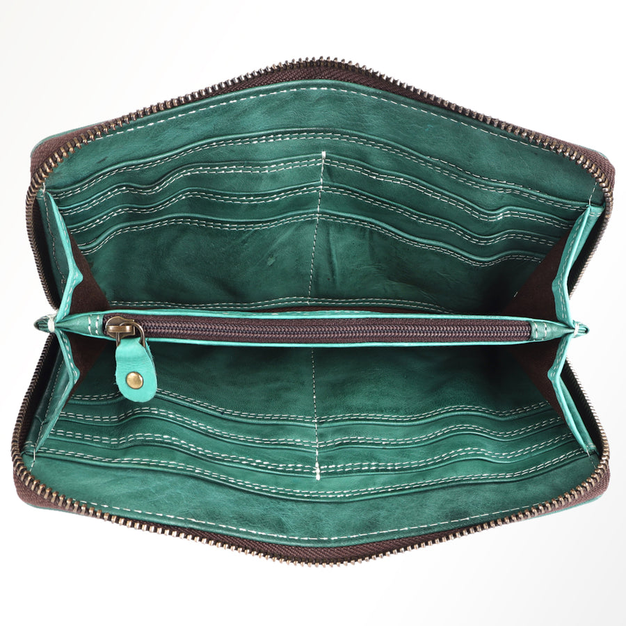 Never Mind Nmbgm106I Wallet Vintage Handmade Genuine Cowhide Leather Women Bag Western Handbag Purse