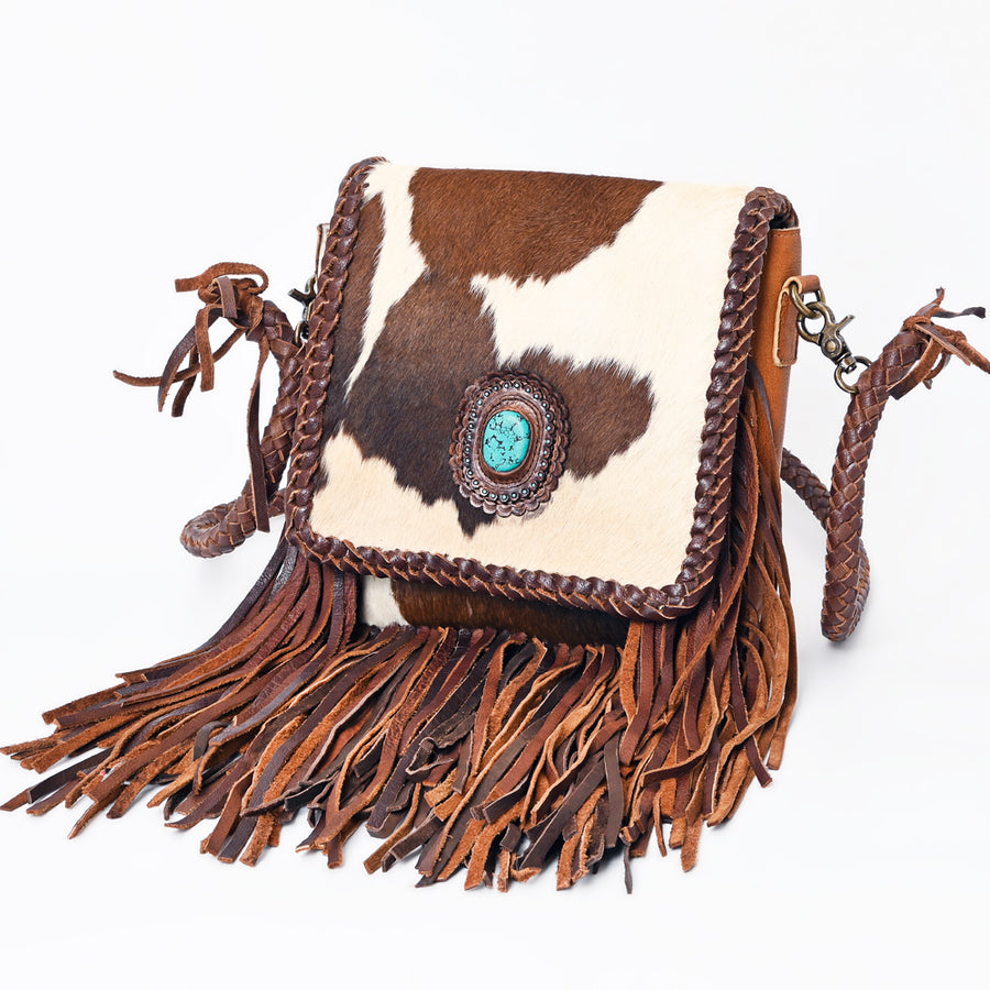 American Darling Messenger Hair On Genuine Leather Western Women Bag Handbag Purse | Cute - Uhorse
