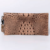 American Darling Coin Purse Crocodile Embossed Genuine Leather Western Women Bag | Handbag Wallet Purses