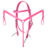 HILASON Western Horse Biothane Leather Headstall & Breast Collar Set