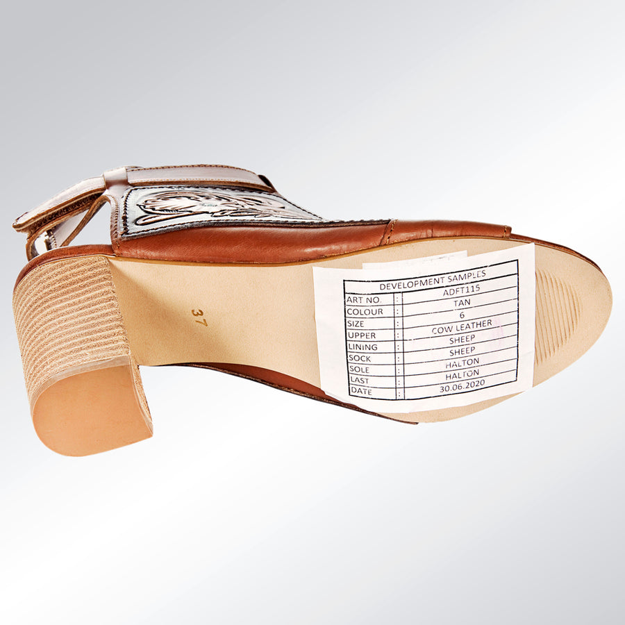 American Darling Adft115 Hand Tooled, Carved Genuine Leather Sandal Footwear Flip Flop | Tooled