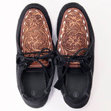 American Darling ADFT135 Hand tooled carved genuine leather trim lightweight shoe footwear slip on