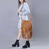 American Darling Messenger Hand Tooled Genuine Leather women bag western handbag purse