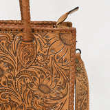 American Darling Tote Hand Tooled Genuine Leather Western Women Bag Handbag Purse | White | Western Tote Bag | Travel Tote Bags | College Tote Bag | Casual Tote Bag