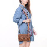 American Darling Wallet Hand Tooled Genuine Leather women bag western handbag purse
