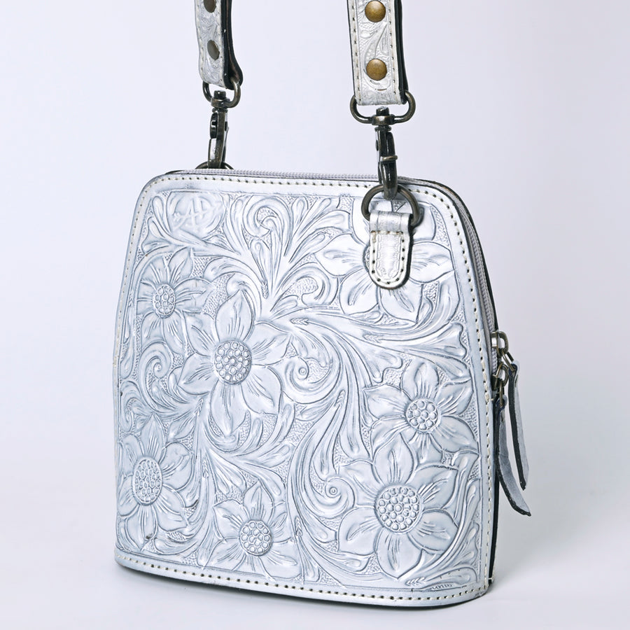 American Darling Hand Tooled Floral Leather Crossbody Bag - Uhorse