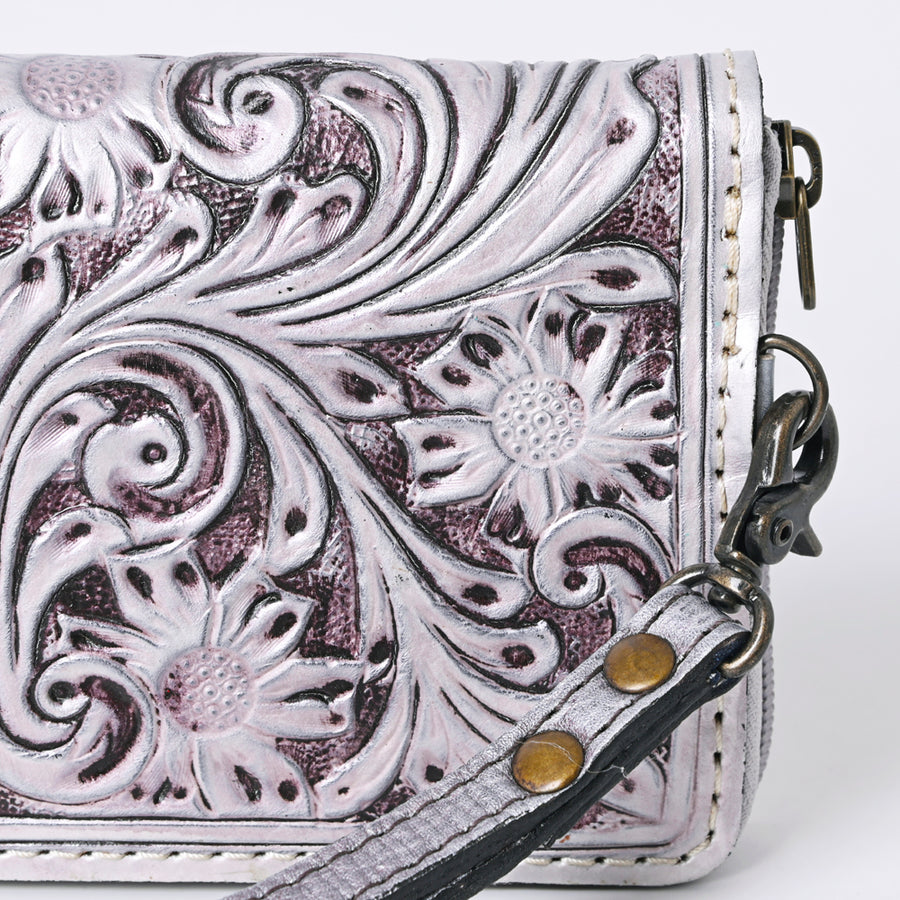American Darling Clutch Hand Tooled Genuine Leather Western Women Bag Handbag Purse Tan | Purses for Cute