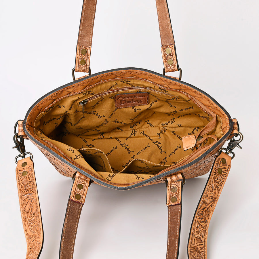 American Darling Tote Hand Tooled Genuine Leather Western Women Bag Handbag Purse | Travel Bags College Casual