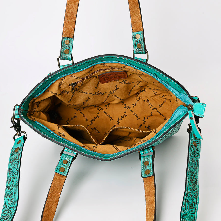 American Darling Tote Hand Tooled Genuine Leather Western Women Bag Handbag Purse | Travel Bags College Casual