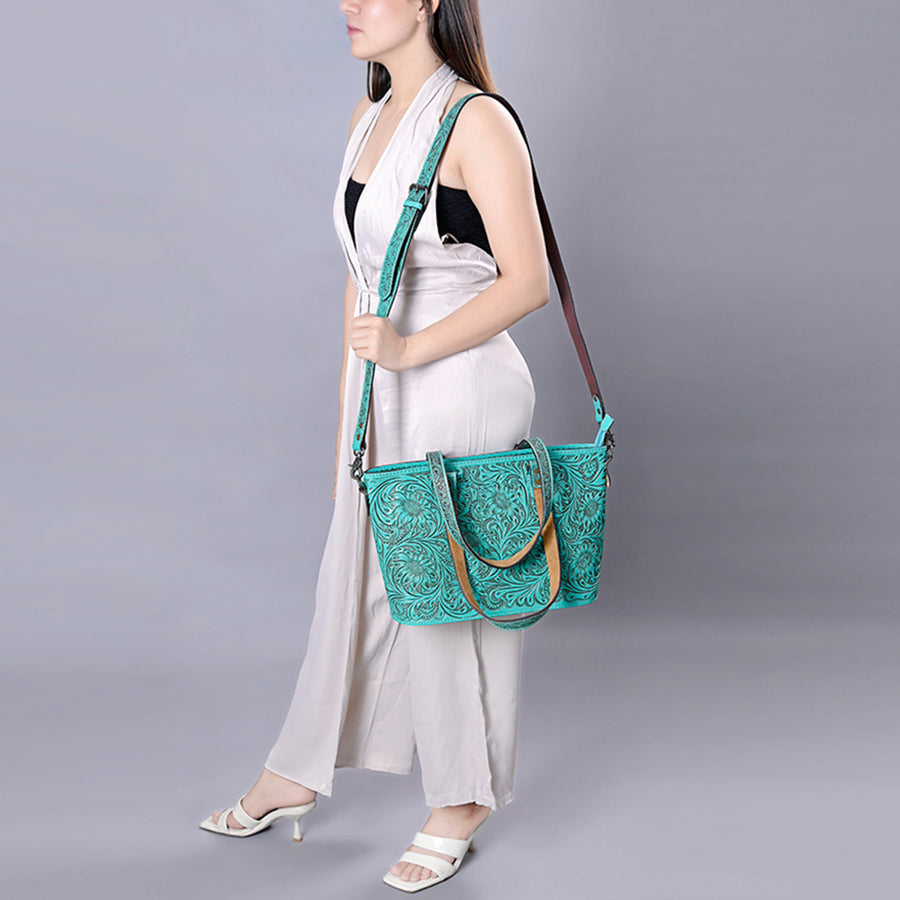 American Darling Tote Hand Tooled Genuine Leather Western Women Bag Handbag Purse | Travel Bags College Casual