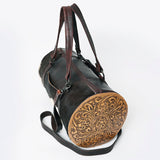 American Darling Duffel Hand Tooled Hair on Genuine Leather Western Women Bag | Duffle Weekend Travel Bags
