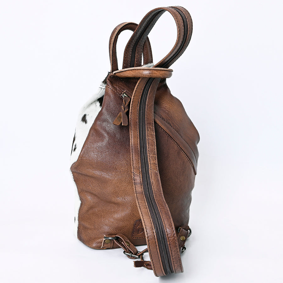 American Darling Backpack Genuine Leather Western Bag with Hair-On Cowhide for Women YKK Zipper Handcrafted Daypack