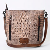 American Darling Cross Body Crocodile Embossed Genuine Leather Western Women Bag Handbag Purse | Crossbody for Cute
