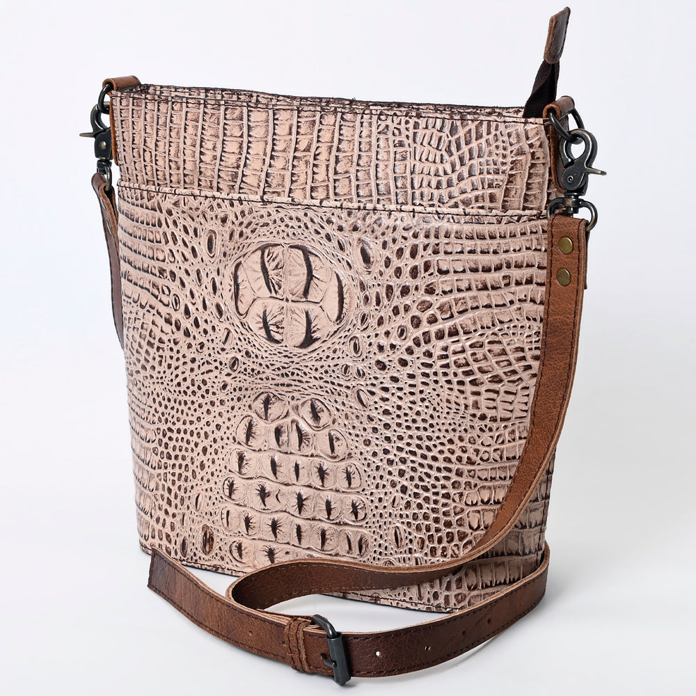 American Darling Cross Body Crocodile Embossed Genuine Leather Western Women Bag Handbag Purse | Crossbody for Cute