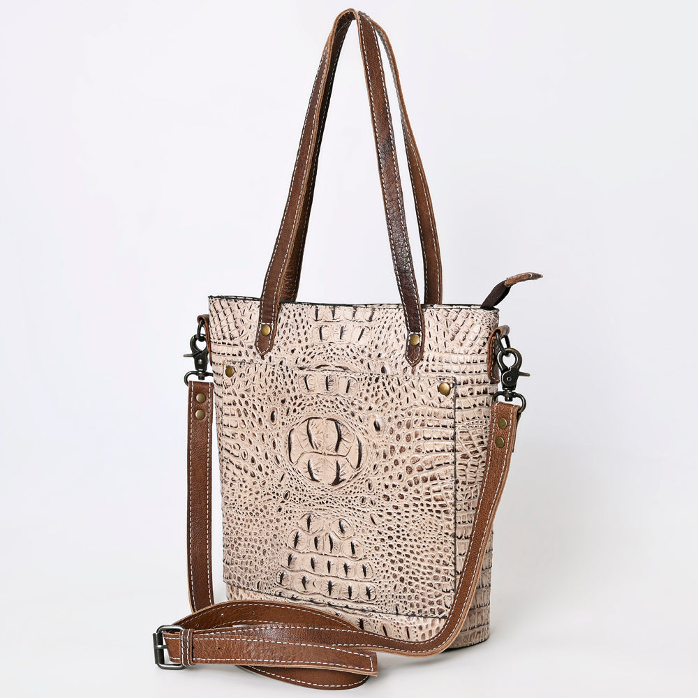 American Darling Tote Crocodile Embossed Genuine Leather Western Women Bag Handbag | for Cute Laptop