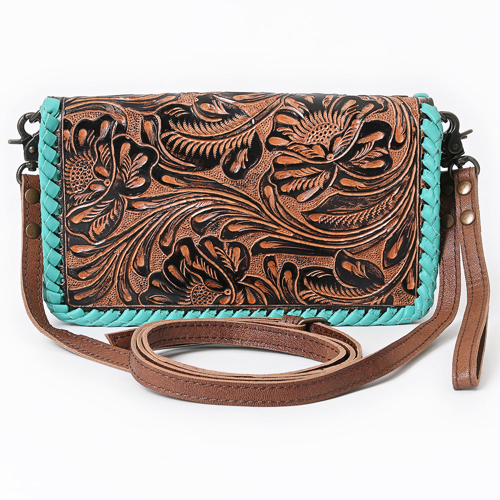 American Darling Organiser Beautifully Hand Tooled Genuine Leather women bag