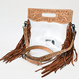 ADBG1172 American Darling Clear Bag Hand Tooled Genuine Leather women bag western handbag purse