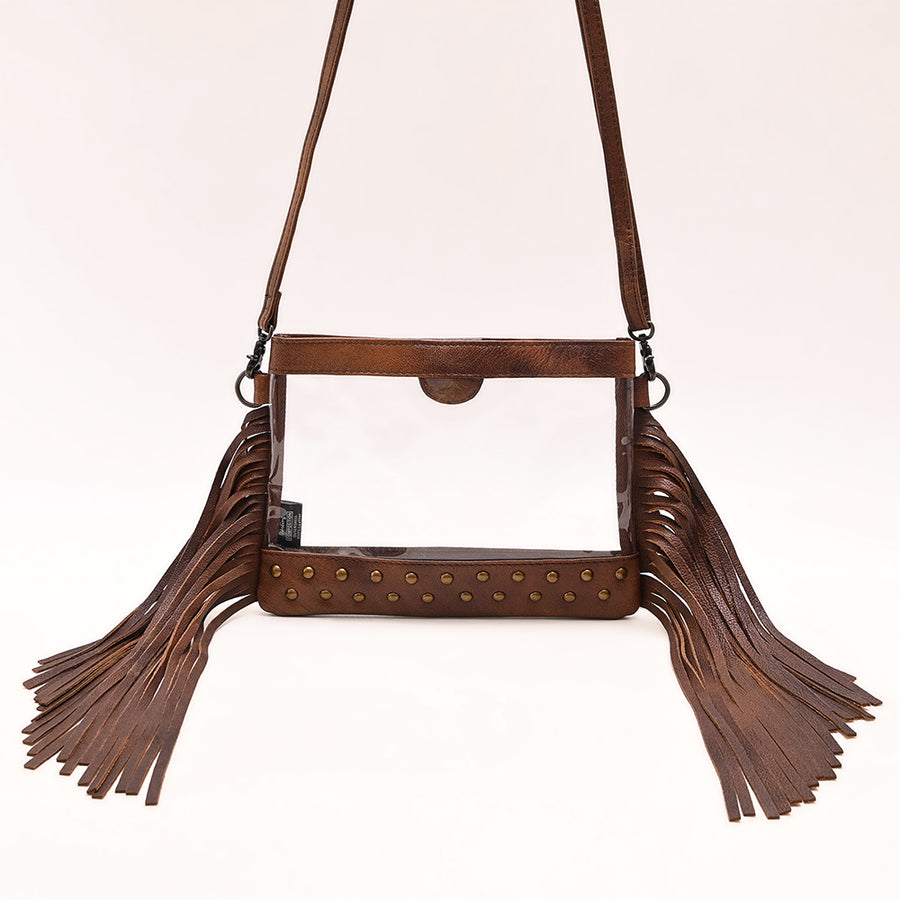 American Darling Clear Bag Full Grain Genuine Leather Western Women Handbag Purse | for Cute Travel