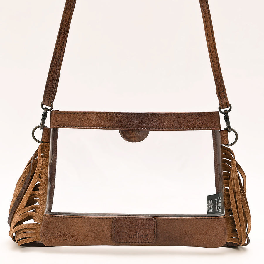 American Darling Clear Bag Full Grain Genuine Leather Western Women Handbag Purse | for Cute Travel