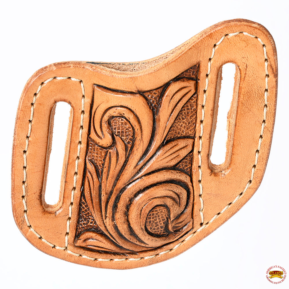 Hilason Leather Angled Knife Scabbard Sheath Cover Floral Tooled