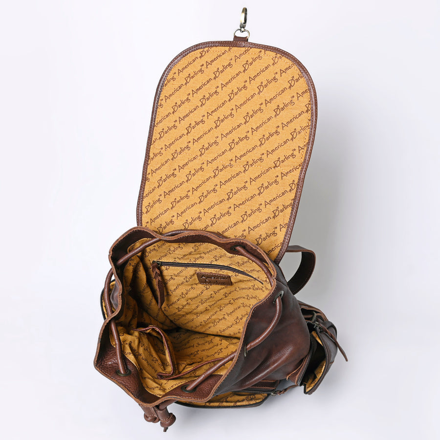 American Darling Backpack Hand Tooled Genuine Leather Western Women Bag | for Laptop School Purse Travel