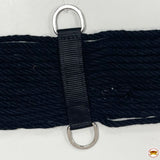 HILASON Horse Western 27 Strand Double Weave Black Roper Cinch