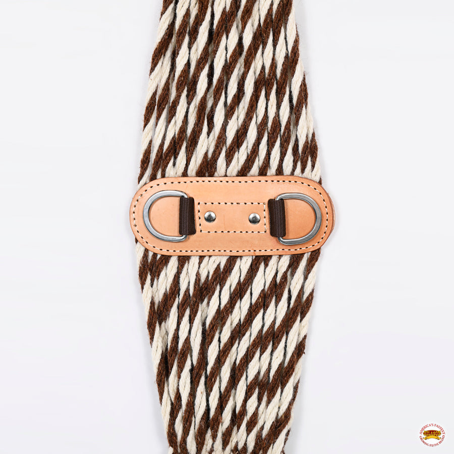 HILASON Horse Western 27 Strand Double Weave Two-Tone Roper Cinch | Girth Strap for Horses Back Saddle