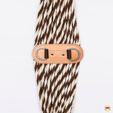 HILASON Horse Western 27 Strand Double Weave Two-Tone Roper Cinch
