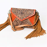 American Darling Envelope Hand Tooled Genuine Leather Women Bag Western Handbag Purse |