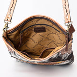 American Darling Cross Body Hand Tooled Hair on Genuine Leather Western Women Bag | Black Handbag Purse Crossbody for Cute