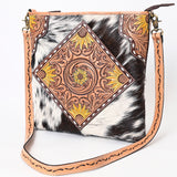 American Darling Cross Body Hand Tooled Hair on Genuine Leather Western Women Bag | Black Handbag Purse Crossbody for Cute