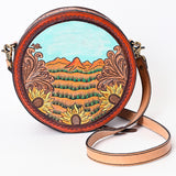 American Darling Canteen Bag Hand Tooled Genuine Leather Western Women | Handbag Purse Travel Clutch