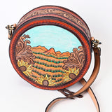 American Darling Canteen Bag Hand Tooled Genuine Leather Western Women | Handbag Purse Travel Clutch