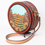 American Darling Canteen Bag Hand Tooled Genuine Leather Western Women | Handbag Purse Travel Clutch