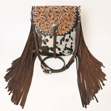 American Darling Cross Body Hand Tooled Hair on Genuine Leather Western Women Bag | Black Handbag Purse Crossbody for Cute