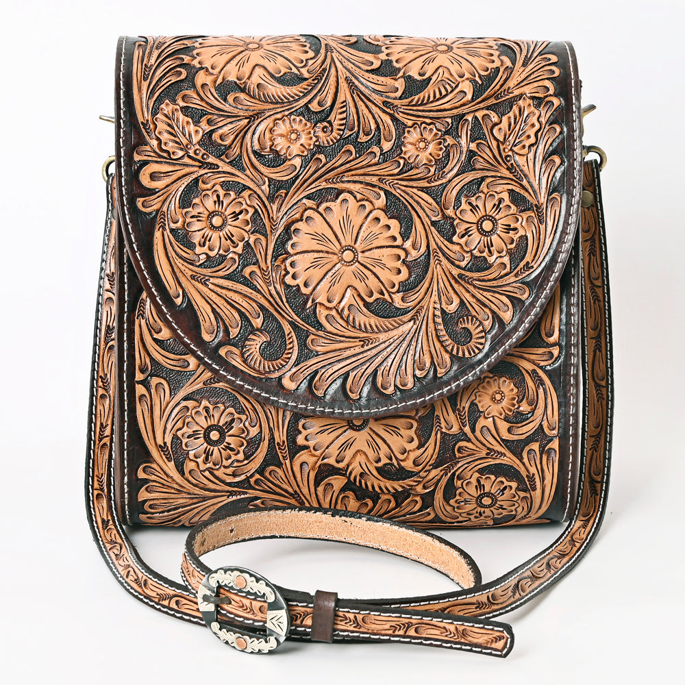 American Darling CrossBody Hand Tooled Full Grain Genuine Leather Western Women Bag Handbag Purse | for Cute