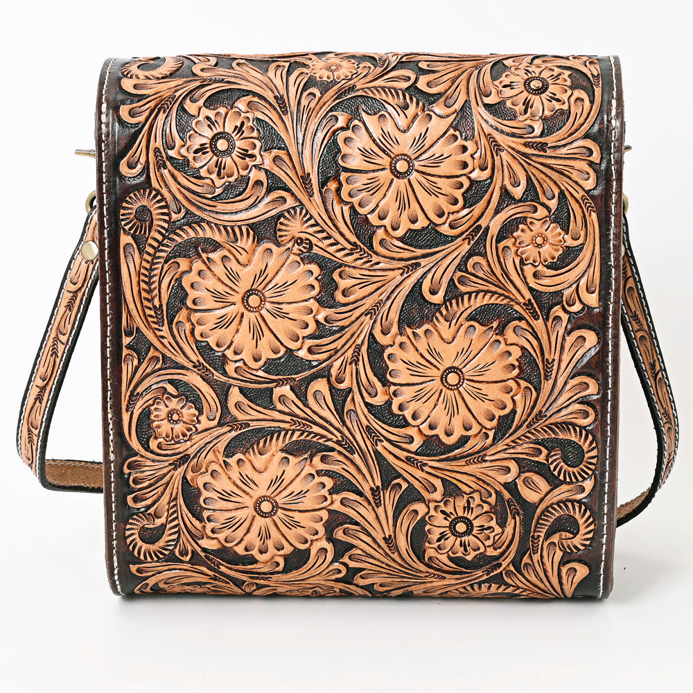 American Darling CrossBody Hand Tooled Full Grain Genuine Leather Western Women Bag Handbag Purse | for Cute