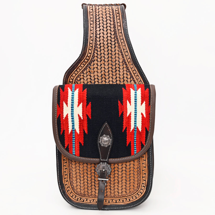 HILASON Soft Leather Horse Saddle Bag Brown | Equestrian Western Adjustable Closure