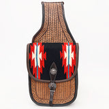 Hilason Floral Western Horse Leather Saddle Bag Heavyduty Traditional Trail Ride