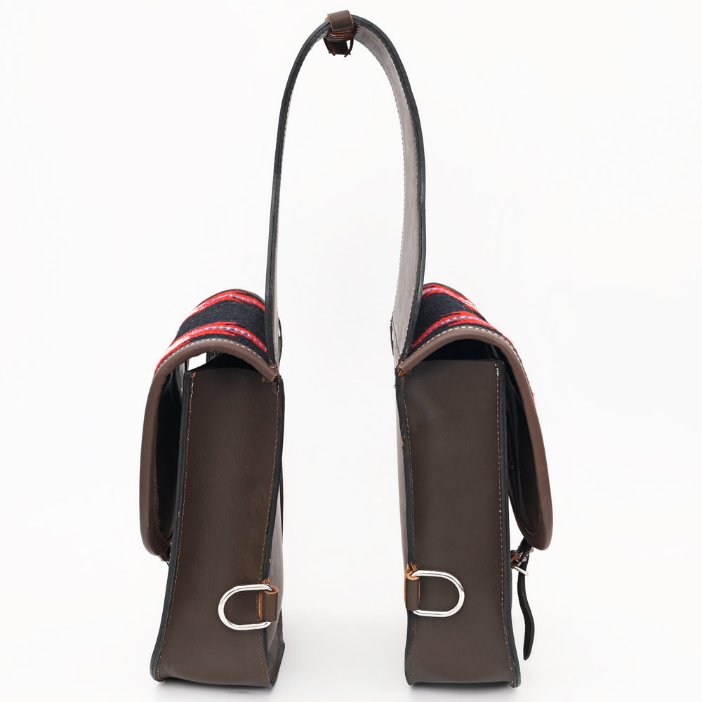 Hilason Floral Western Horse Leather Saddle Bag Heavyduty Traditional Trail Ride